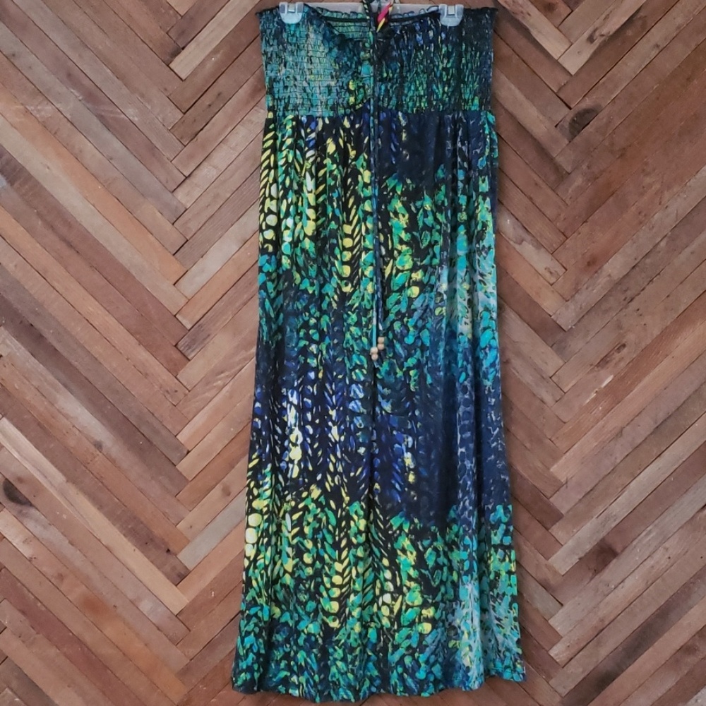 Pure Energy Maxi green and black dress Size 2